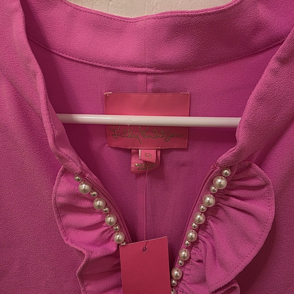 Pink Ruffled Sleeveless Dress - Picture 2 of 4